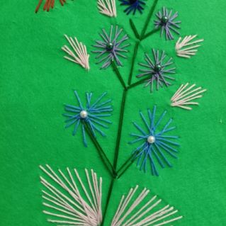 Нитяная графика "Подарок маме"