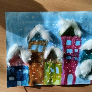 "Снегопад в городе"