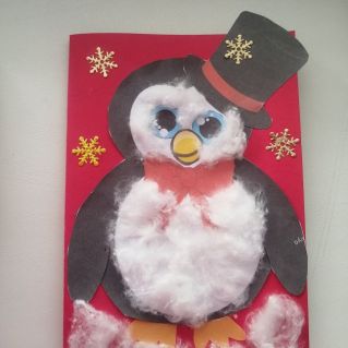 "Заснеженный пингвин" аппликация