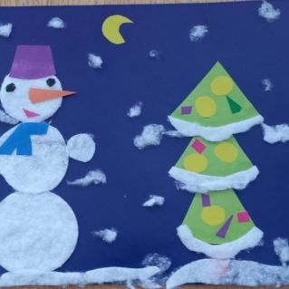 "Снеговик и ёлка "