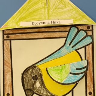 На кормушку села птичка, желтогрудая синичка!!!