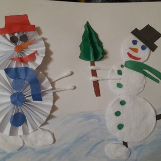 Аппликация " Встреча друзей"