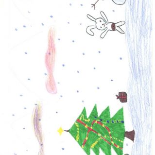 Снеговик и зайка - лучшие друзья