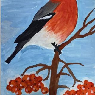 Рисунок "Снегирь"