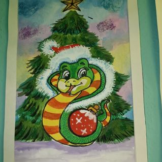 новогодняя змея