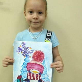 Открытка "Снеговик"