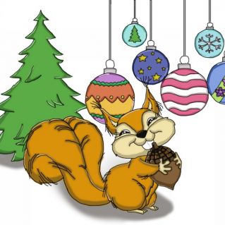 Новогодняя белочка