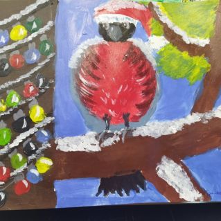 Новогодний снегирь