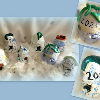 "Новогодняя деревенька" (лепка из соленого теста)