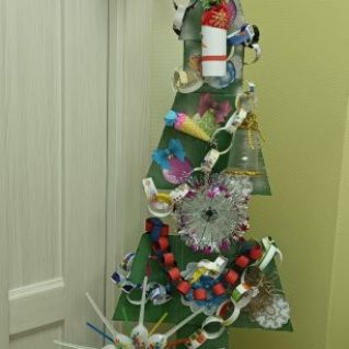 Елочные игрушки из бросового материала на Эко-ёлочку