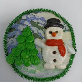 Веселый снеговик