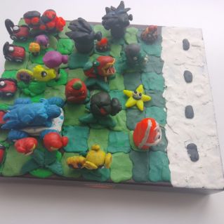 Объемная композиция "Растения против зомби"