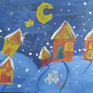 Заснеженный городок