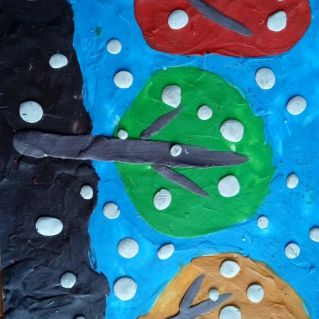 Техника "Пластилинография" "Осенняя пора"