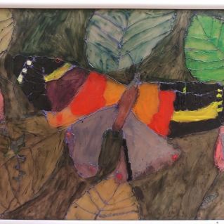 Витражная роспись "Бабочка"