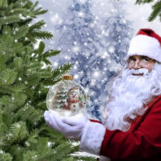 Дед Мороз и новогодний шар