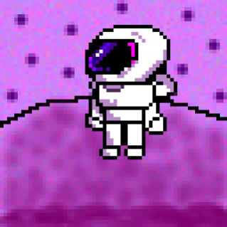 Компьютерная пиксельная графика "Космонавт"