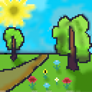 Компьютерная пиксельная графика "Матушка-природа"