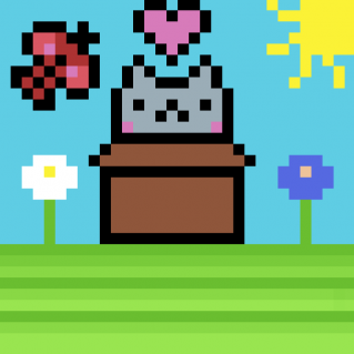 Компьютерная пиксельная графика "Котёнок"