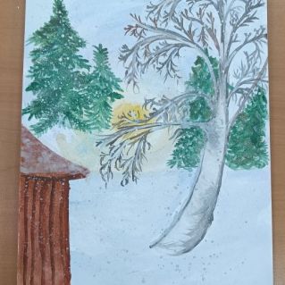 Белая береза под моим окном