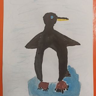 Пингвин на льдине!