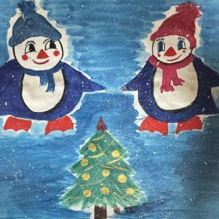 Дружные пингвины