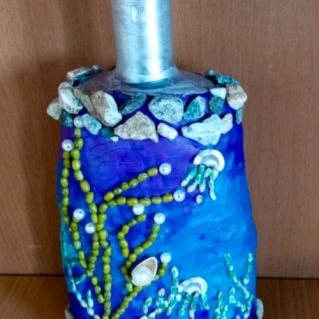 Декоративная бутылочка "На морском дне"