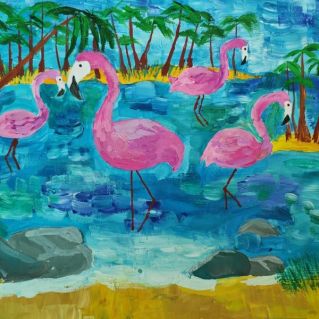 Розовый фламинго