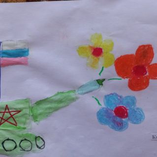 рисунок "С праздником 23 февраля!"