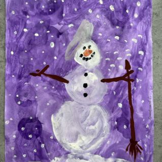 "Люблю лепить снеговика"