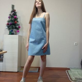 Сарафан из джинсовой ткани