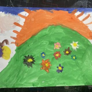 Холм на закате