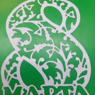 Аппликация " 8 Марта"