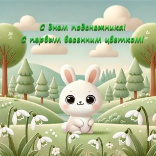 Открытка на Java "С днем подснежника!"