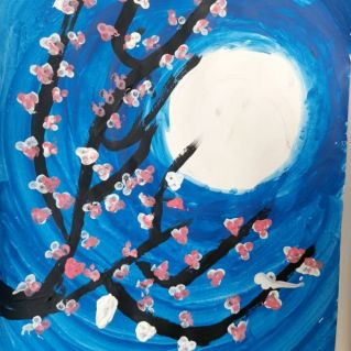 Весенний вечер с сакурой