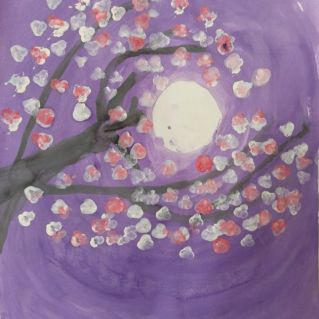 Весенний вечер с сакурой