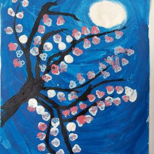 Весенний вечер с сакурой