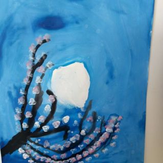 Весенний вечер с сакурой