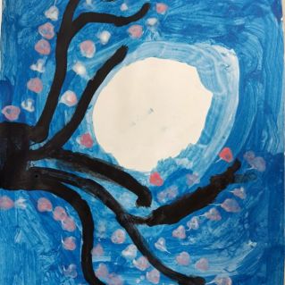 Весенний вечер с сакурой