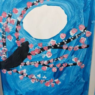 Весенний вечер с сакурой