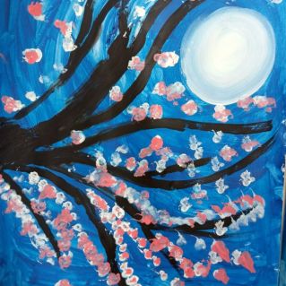 Весенний вечер с сакурой