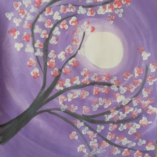 Весенний вечер с сакурой