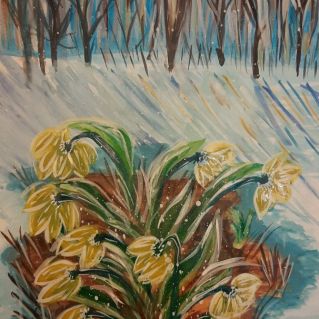 Пробуждение подснежника.