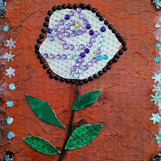 Аппликация "Роза для мамы"