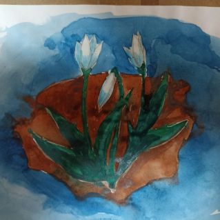 " Первые цветы"