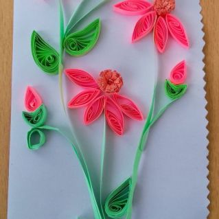 Объёмная аппликация "Букет для мамы"