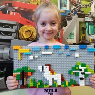 мозаика "Лошадь в лесу"