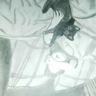 Рисунок "Притаилась поутру"