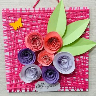 "Миниатюрные розочки", техника "Объемные цветы из бумаги", декоративно-прикладное творчество