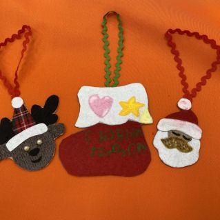 Игрушки на ёлку из фетра